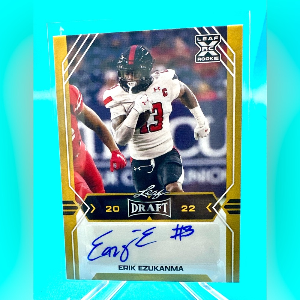 2022 Leaf Draft Erik Ezukanma Autograph Rookie Gold! RC